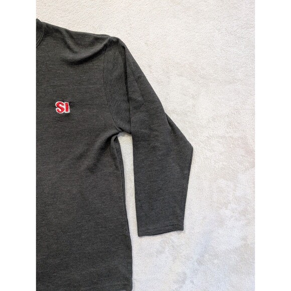 Sports Illustrated Sweater Mens L Large Long Sleeve Gray Red Logo Subscription - Picture 7 of 15